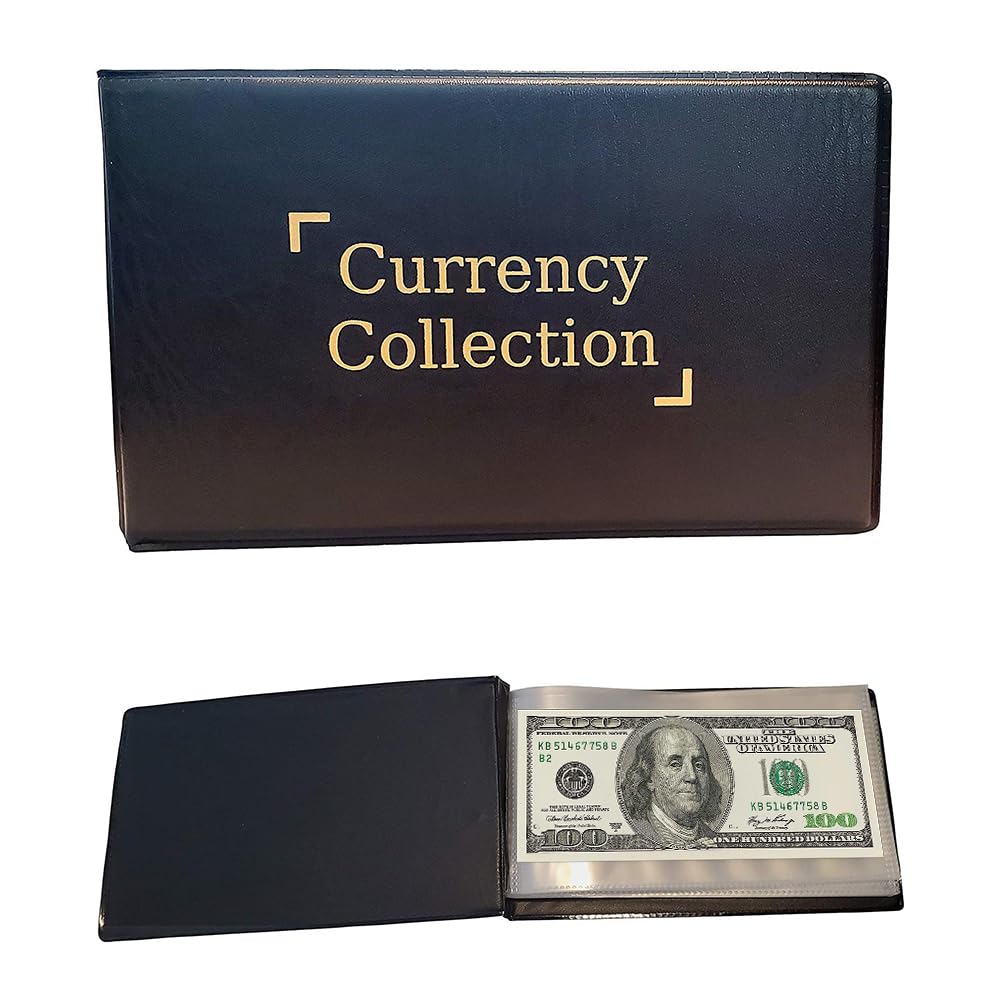 동전 수집 앨범 동전 보관 앨범 돈 동전 보관 앨범 동전 지폐 기념 메모용 시트(21 X 12.5 CM)