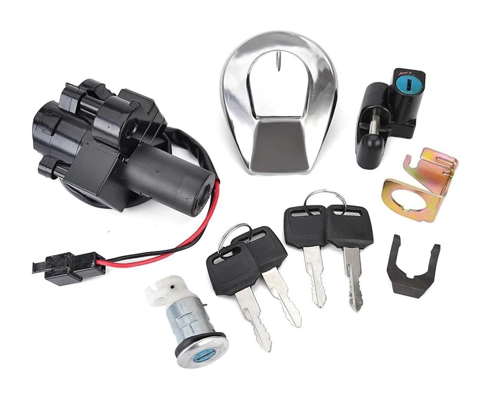 Cerradura De Encendido para Nighthawk para CB750 1991-2003 para 35010-MW3-830 Interruptor Arranque Encendido Motocicleta Tapa Tanque Combustible Bloqueo 2 Llaves