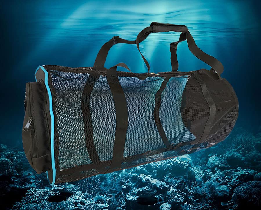 Netduiktas, mesh-sporttas, cilindrische nettas, grote reistas van mesh