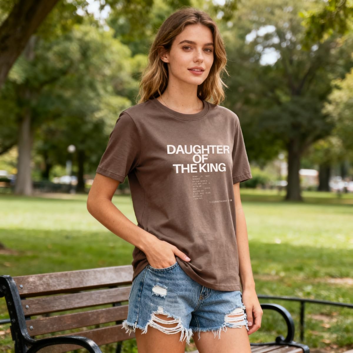 Christian T Shirts for Women Funny Faith Bible Verse Graphic Tee Vacation Summer Casual Religious Short Sleeve Tops - Image 5