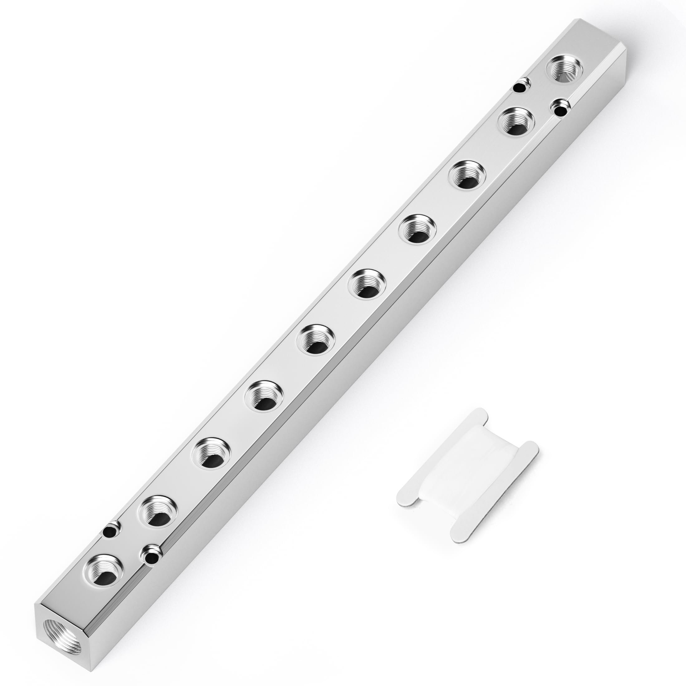 Distributeur d'air comprimé TAILONZ PNEUMATIC avec bloc répartiteur en aluminium à 10 sorties