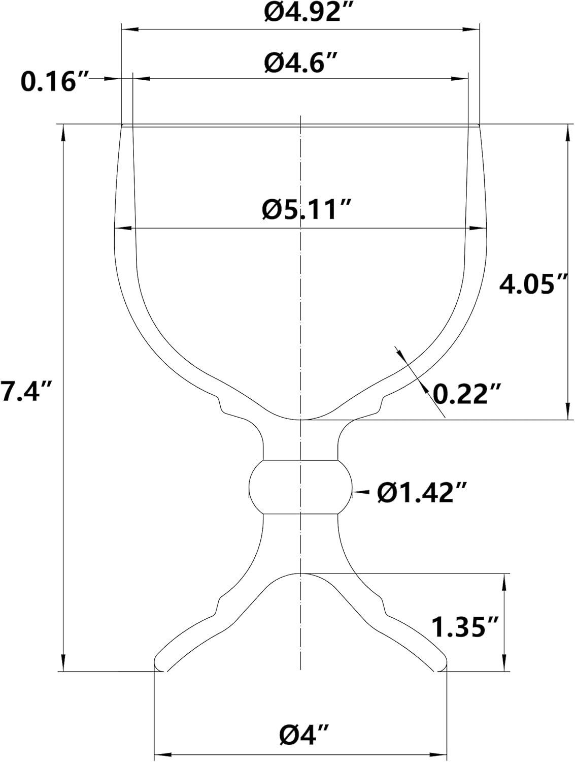 Chefcaptain Margarita Glass Schooner - Set Of 4 JUMBO SIZE 26.5OZ XL Goblet Crystal Style ZERO LEAD Shrimp Cocktail, Coronaritas, Margaritas 4 PACK (XL 26.5 OZ) XL 26.5 With Clips
