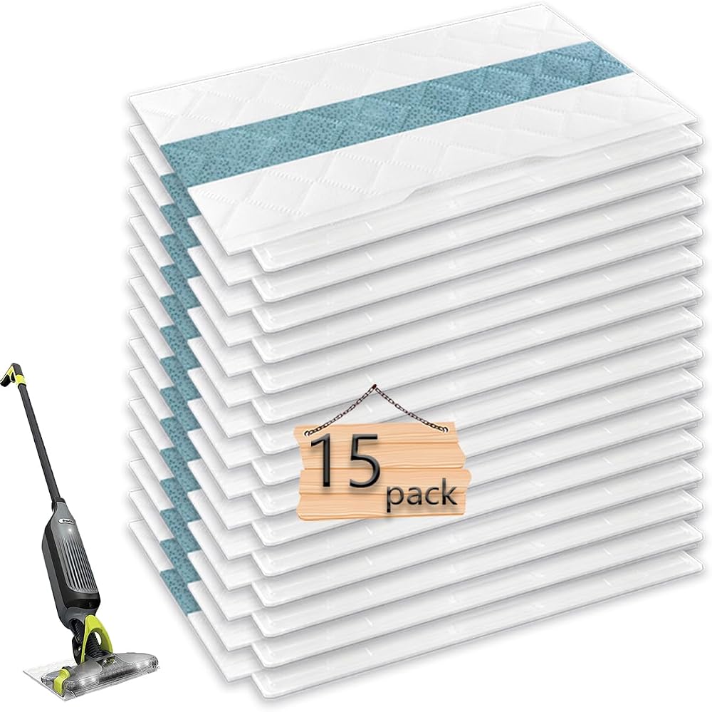 15 Pack VACMOP Pro Replacement Pads Compatible with Shark VACMOP Disposable Hard Floor Vacuum for Shark VACMOP Pro VM252 VM251 VM250 VM200 VC205 QM250 VM190 VM200P12 VMP30 — 사진 1