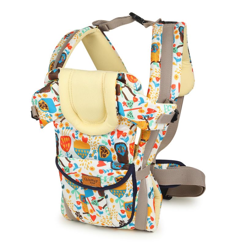 Image of Chinmay Kids Baby Carrier 4 in 1 Carry Bag Baby Carrier Cuddler Air Mash Fabric Baby Carrier, White