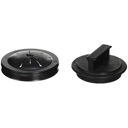 Waste King Black Disposer EZ Mount Garbage Disposal Stopper and Splash Guard for Sink Drain, 1025