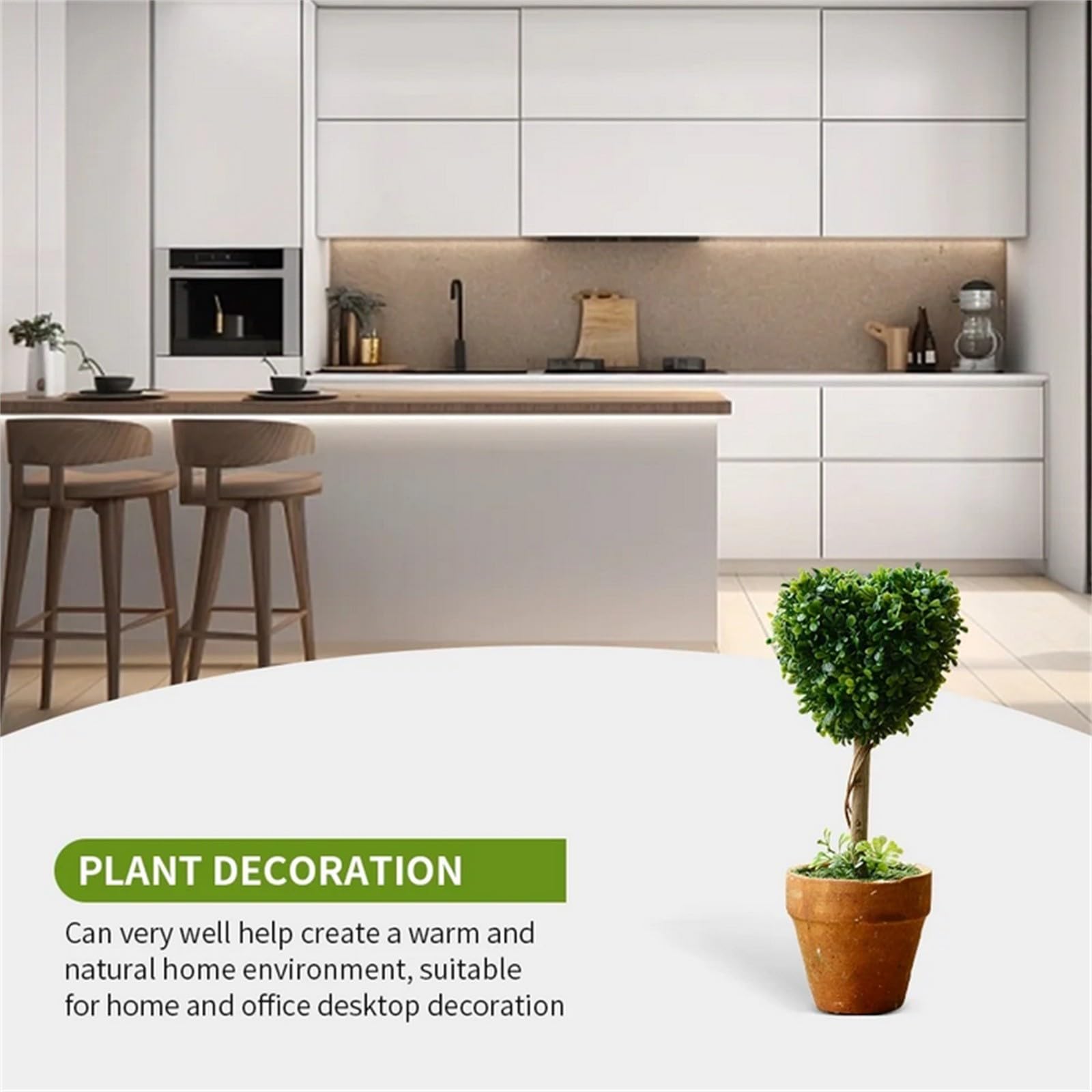 Figura decorativa de boj de 8 pulgadas en maceta con forma de corazón en forma de corazón, perfecta para el hogar y el jardín. Figura decorativa #25