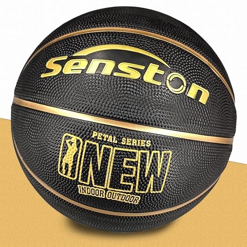 Senston 27.5‘’/29.5'' Basketball Outdoor Indoor Rubber Basketball Ball for Kids/Adult Official Size 5/7 Basket Ball with Pump2