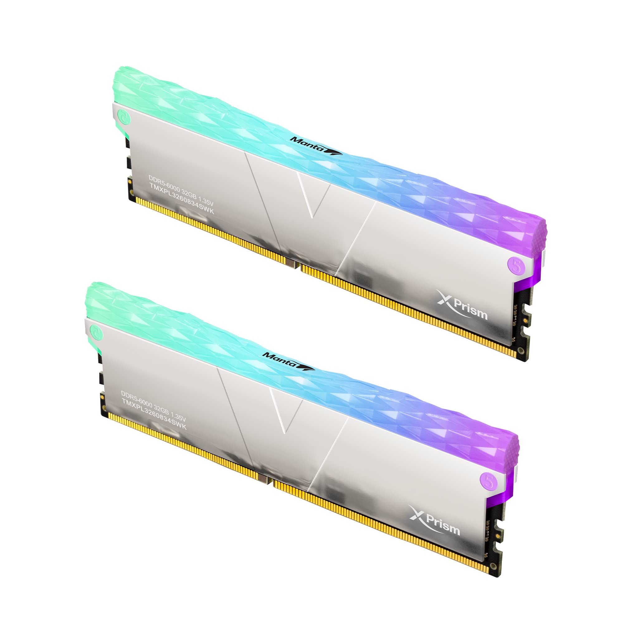 Amazon.co.jp: V-COLOR DDR5 Manta XPrism 64GB(32GBx2) 6000MHz 2Gx8
