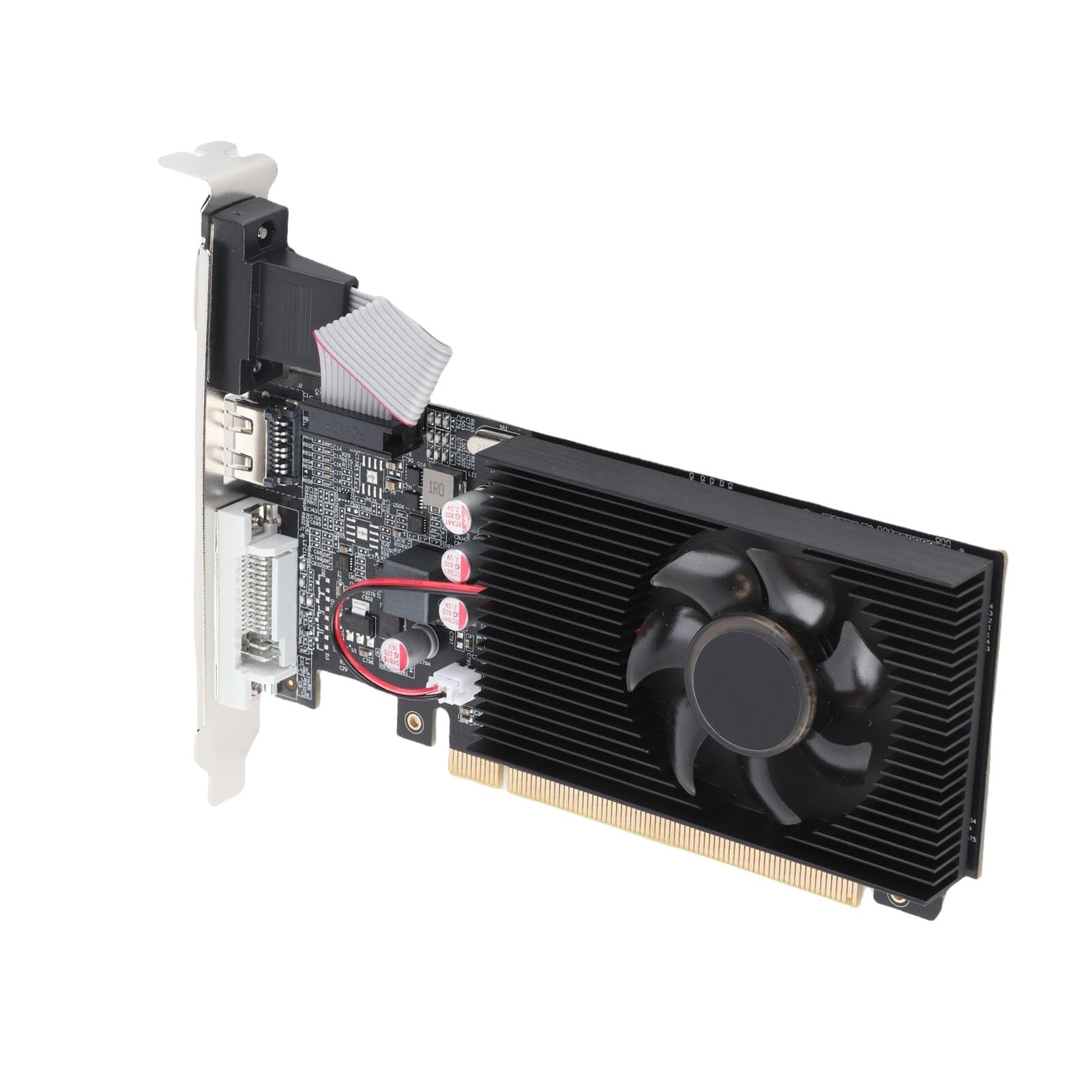 Dpofirs Scheda Grafica DDR3 GT710 da 2 GB 64 Bit, per DirectX 11, Slot PCI Express 2.0 16X, Interfaccia Multimediale HD, DVI, VGA, Scheda Video per PC, per Ufficio e Casa