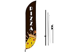 Premium Pizza Shop Feather Flag for Enhanced Business Visibility