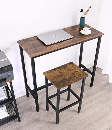 Miniatura 9 de Taburetes de bar de 25.7 pulgadas de alto, paquete de 2 taburetes de altura de mostrador con reposapiés para cocina, comedor, sala de estar, sala de