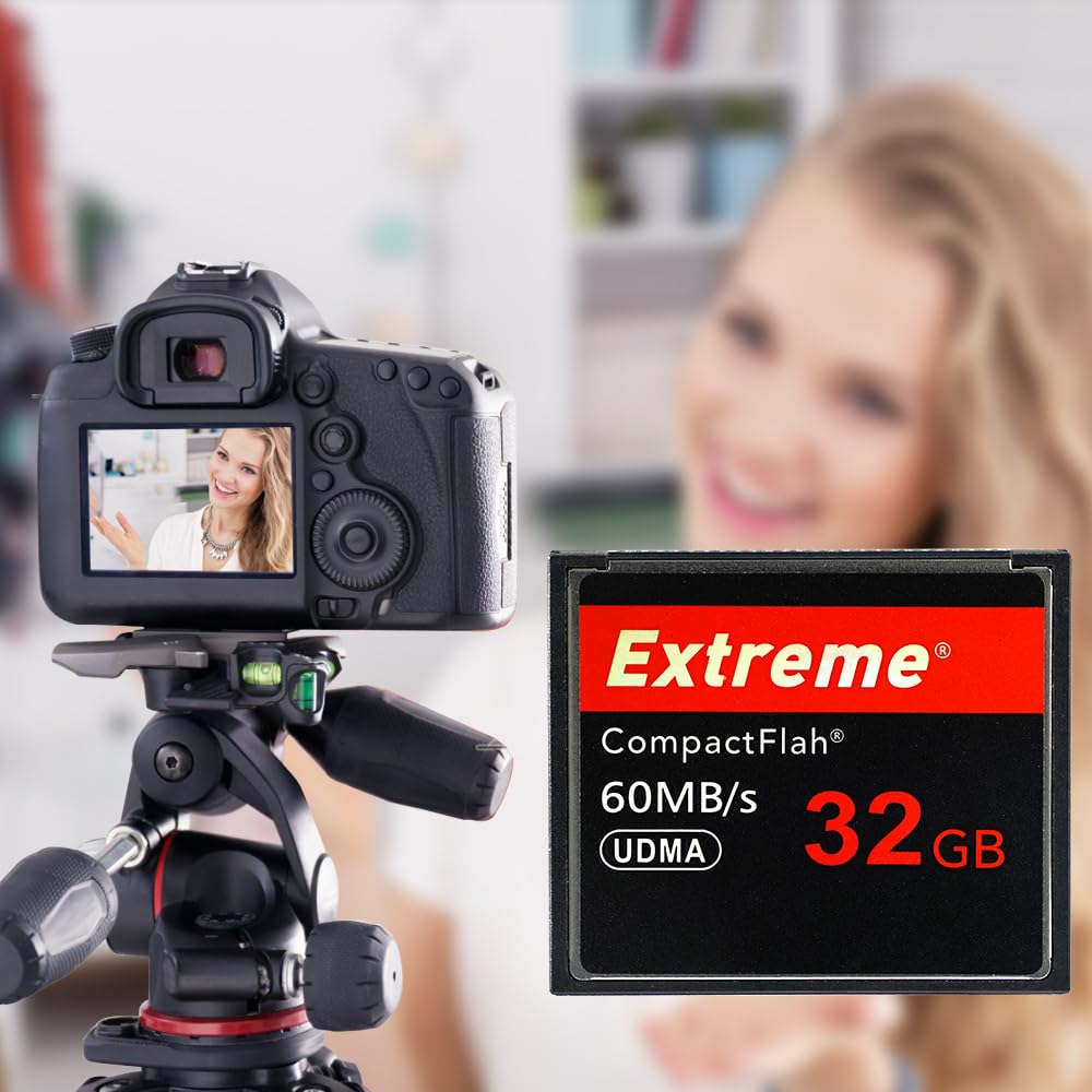 Scheda di memoria Compact Flash estrema da 32 GB, scheda CF ad alta velocità Velocità UDMA fino a 60 MB/s Schede CF per fotocamera reflex, CF-NEW-16-RED