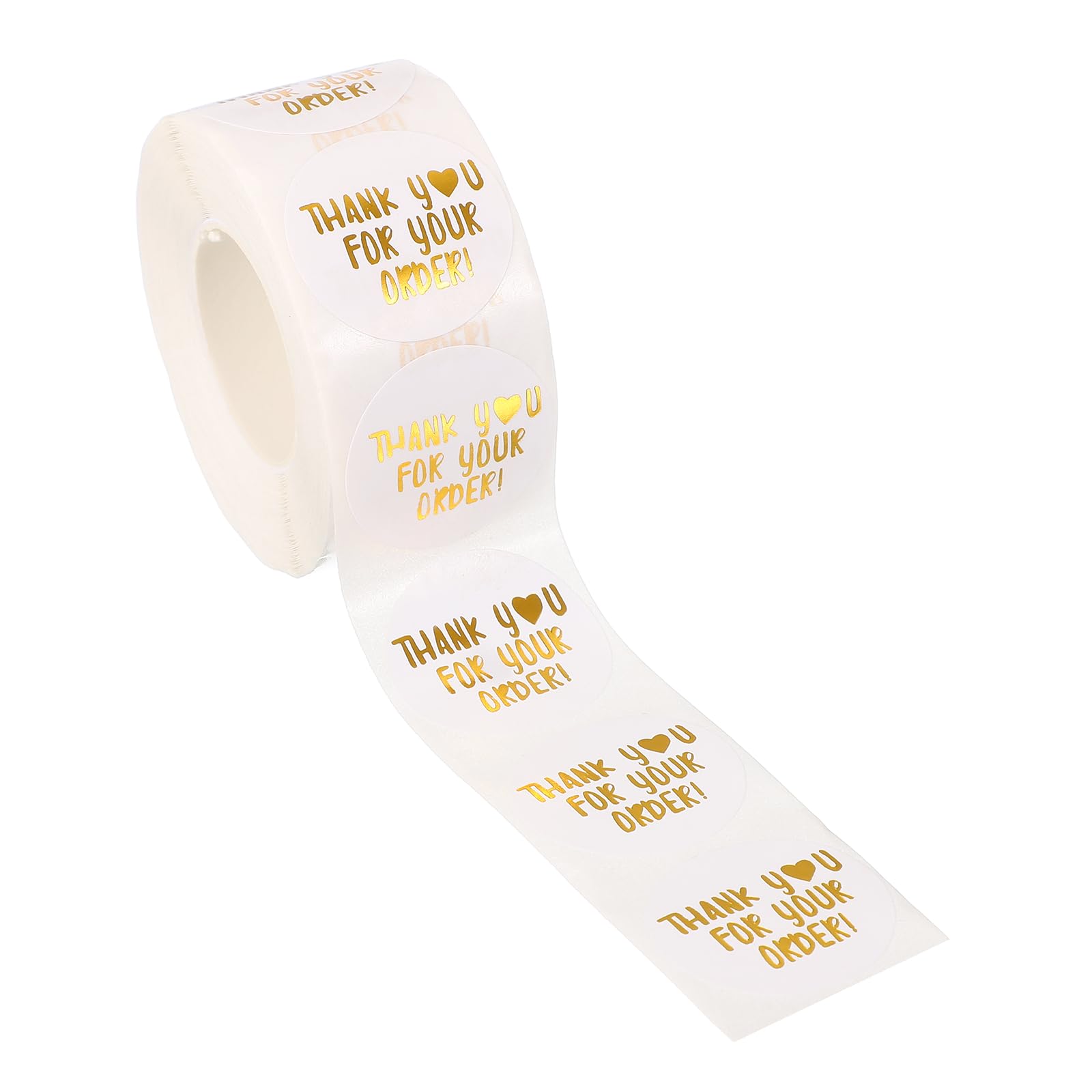 PATIKIL 500Pcs Thank You Stickers, 1" Round Self-Adhesive Labels Small Thank You Stickers Roll for Small Business Sealing Box Envelope, Thank You for Your Order Style10