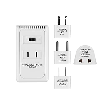 Travel Smart by Conair Converter and Worldwide Adapter Set; US Europe UK Italy Spain China