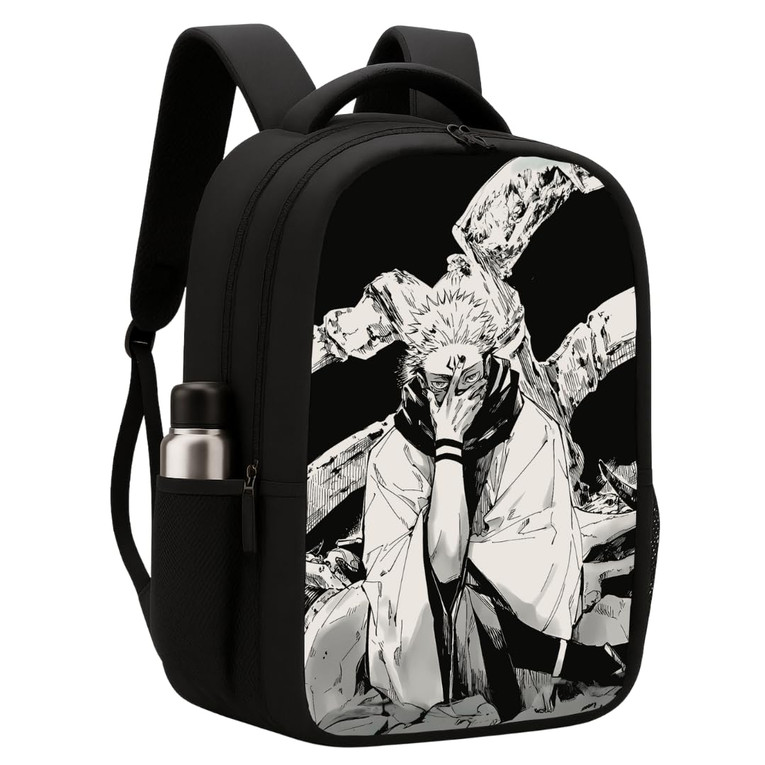anime backpack sukuna laptop backpack jujutsu kaisen anime backpack 35l | sukuna backpack jjk | multi-storage anime bag, laptop bags,school bags,college bags bagpack travel bag, office bags.