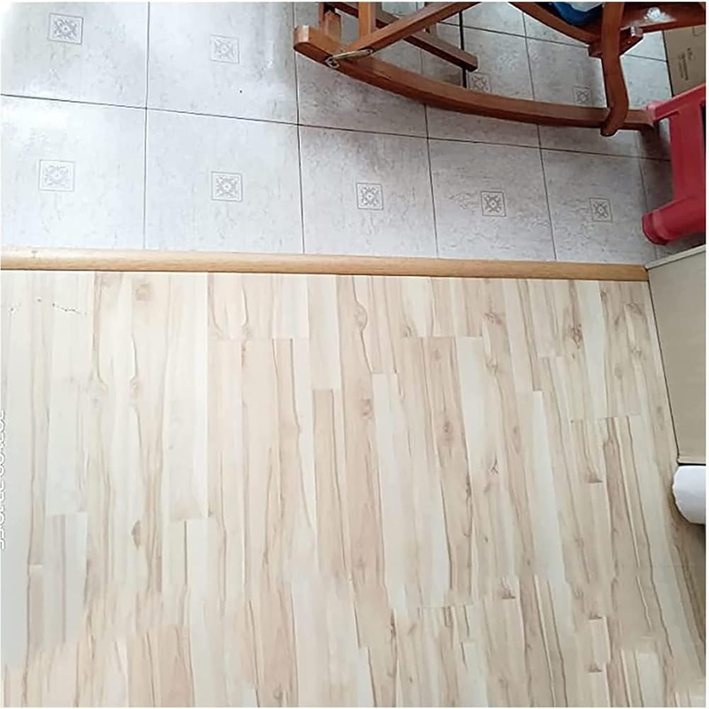 Samoprzylepna listwa redukcyjna krawędzi T-Molding do podłóg laminowanych, winylowych, drewnianych i płytek, regulowane wykończenie wykładziny podłogowej z PCW, szare rozwiązanie przejściowe dla