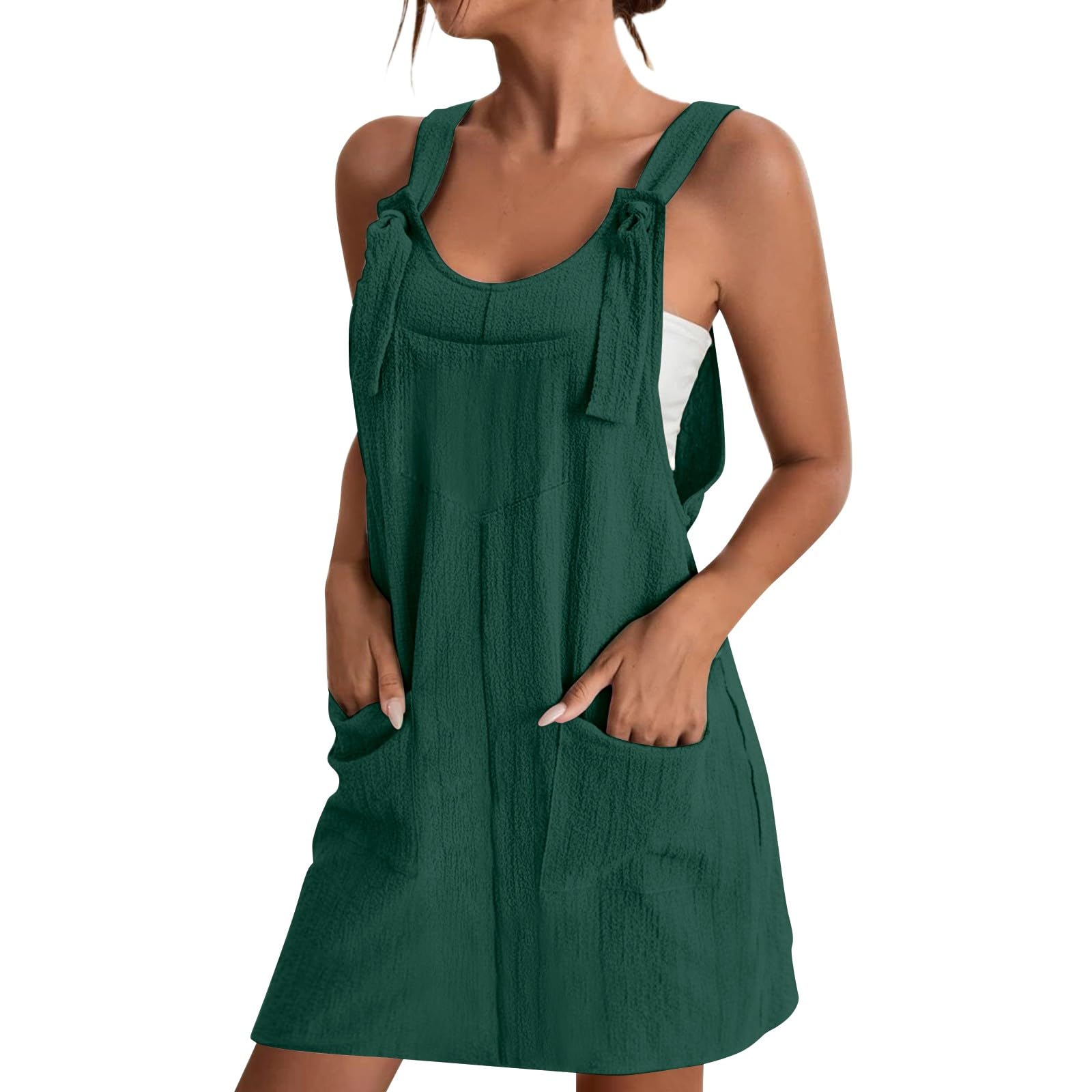 Soild Square Apron for Women Garden Work Dress Strappy Dress Work Dress Plus Size