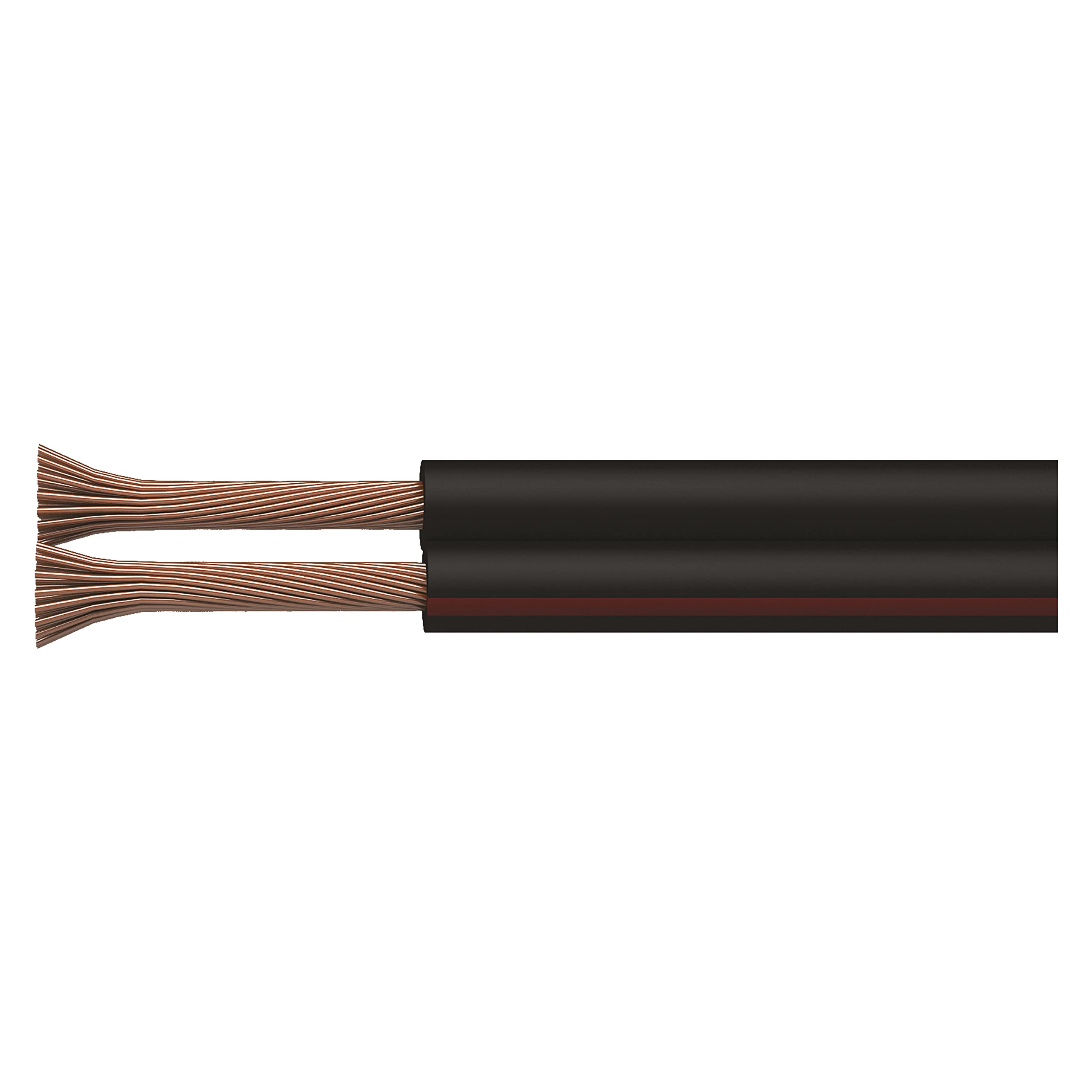 EMOS Copper Cable 2 x 0.15 mm², 200 Metres Pure Copper for Low Voltage Black with Red Polarity Marking - Image 3