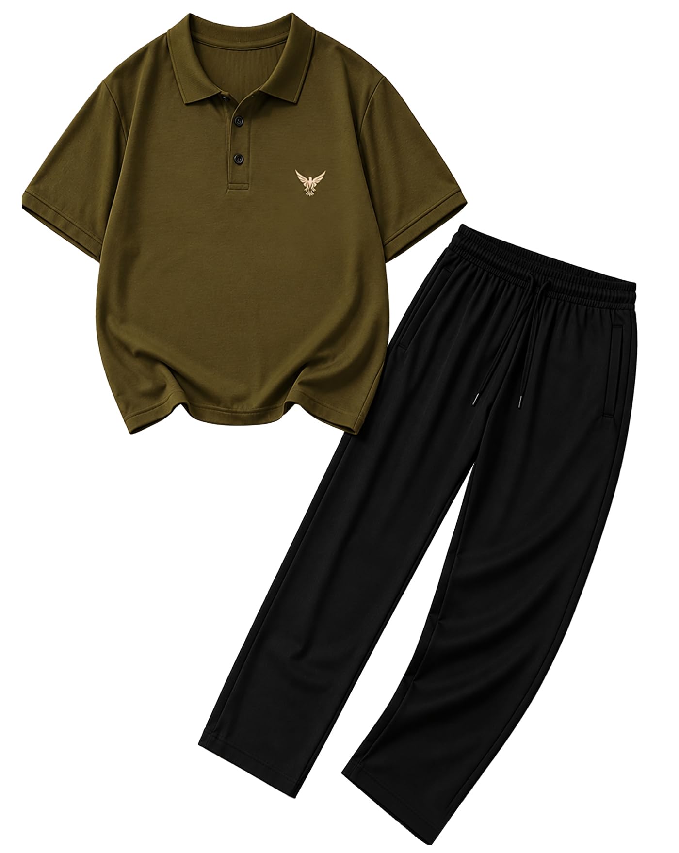 ausk Men's Polo Co-Ord Set | Cotton Blend Polo T-Shirt with Track Pant | Casual Summer Wear Clothing Set for Men-picture-29