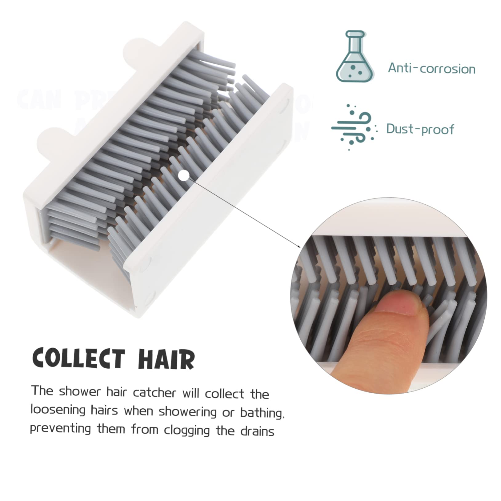 OSALADI 5st Haarfänger Wand Zum Sammeln Von Haaren Wandmontierter Haarsammler Duschabflusssieb Haare Im Badezimmer Duschzubehör Haarablauffänger Luftarmaturen Weiß Wanne Kieselgel