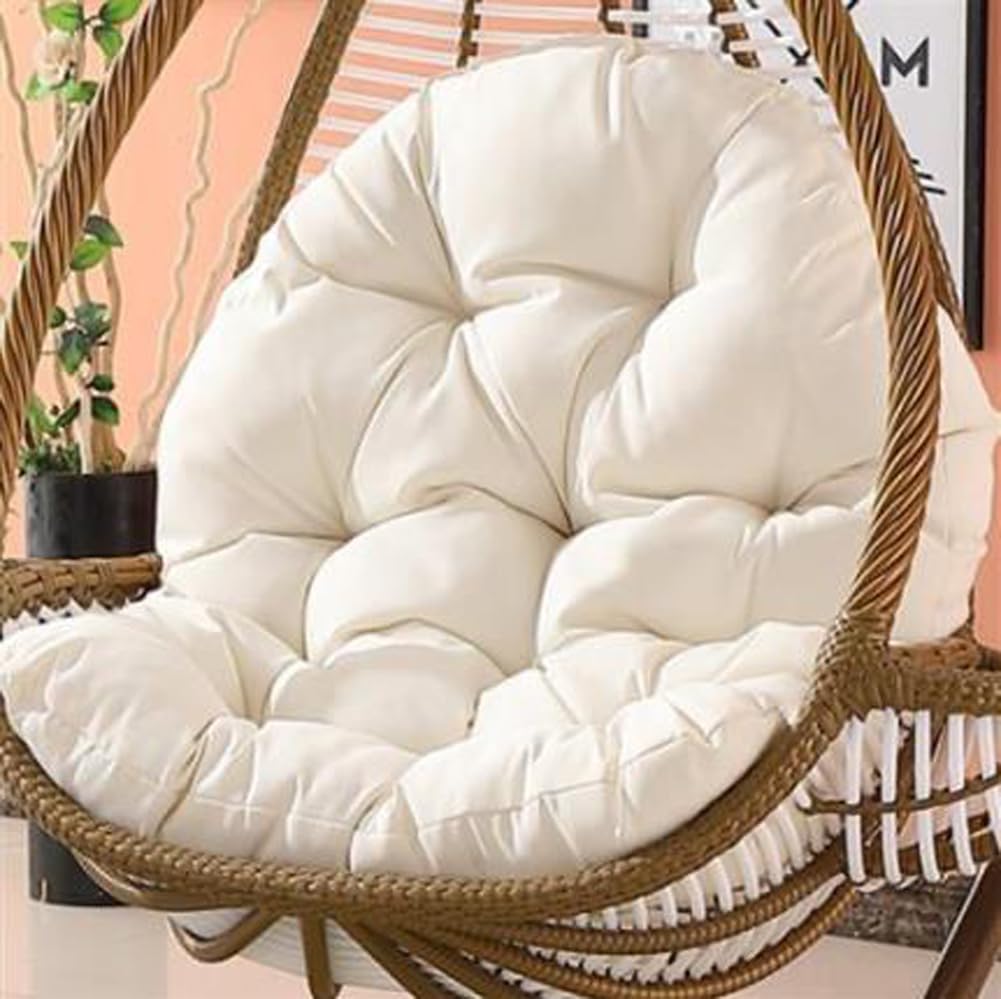 Earnmore Cojín Grueso para Silla Colgante para Silla, Banco, Hamaca de jardín, cojín de Asiento, Suave, para Interiores y Exteriores, con Respaldo
