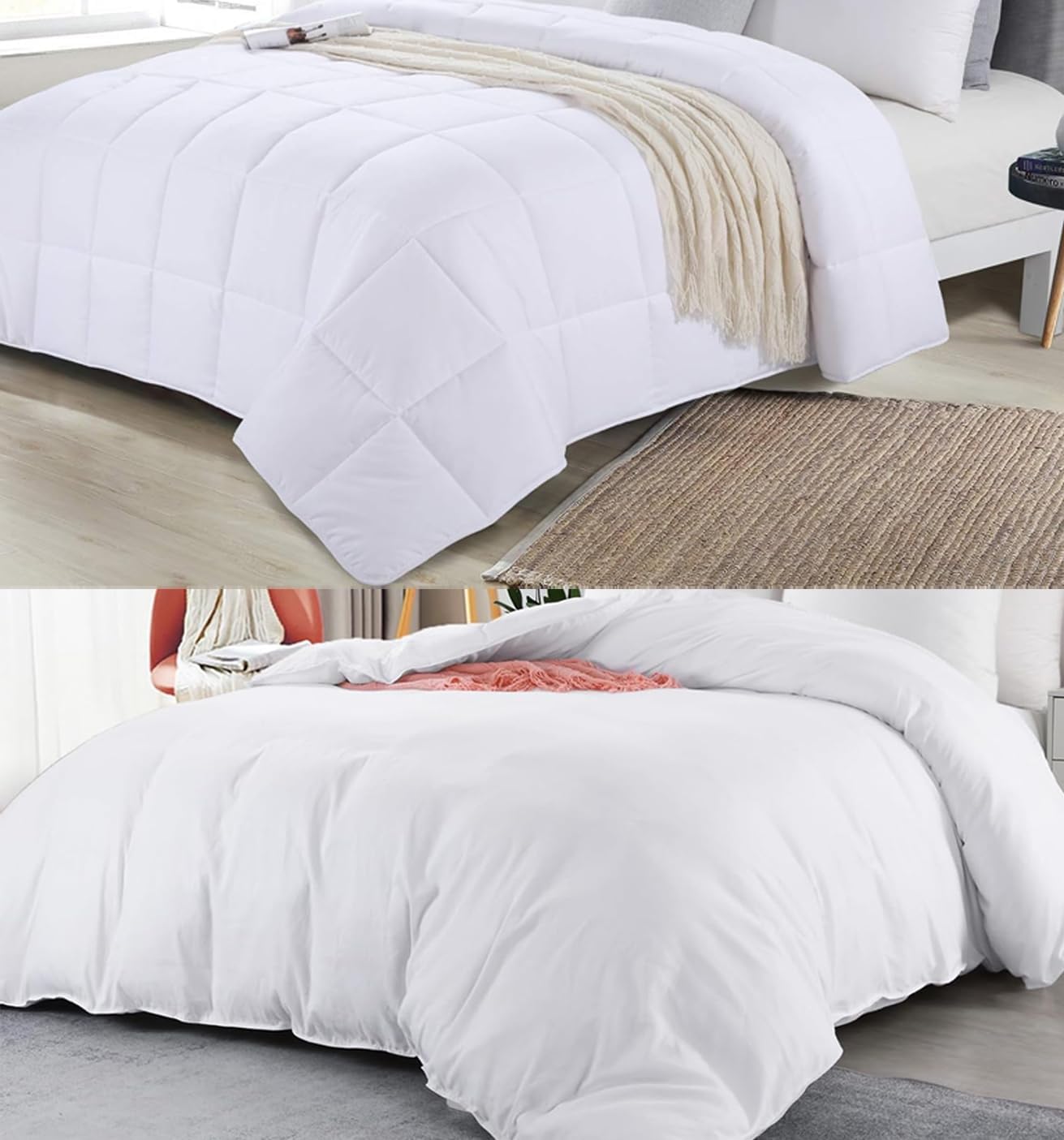 HOMBYS Oversized King Comforter & Oversized King Duvet Cover 120x120