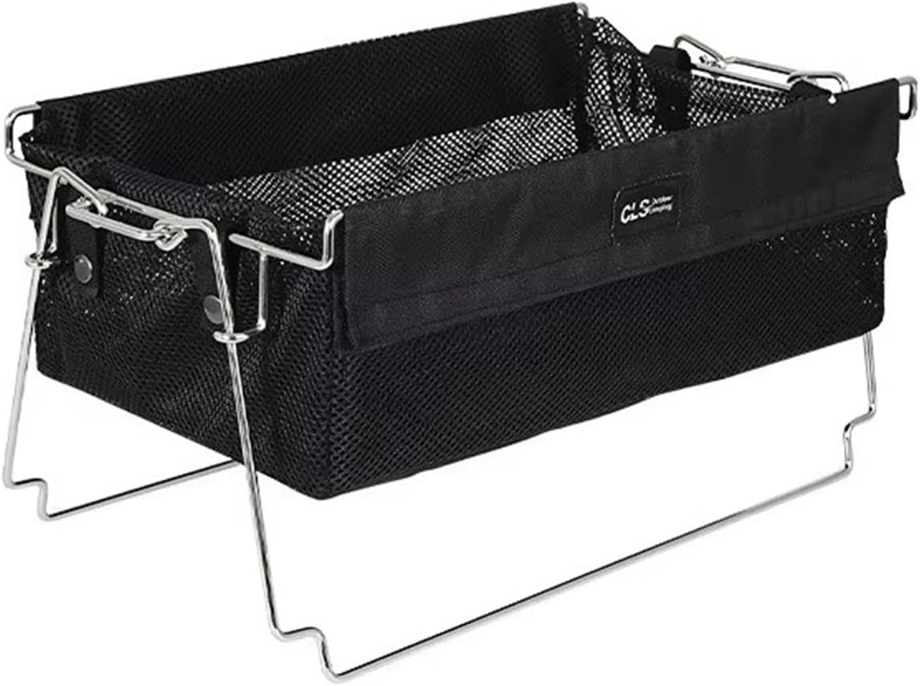 Compatible for CLS Outdoor Camping Storage Basket Mini Folding Bamboo/Wood Table Cover Rack Portable
