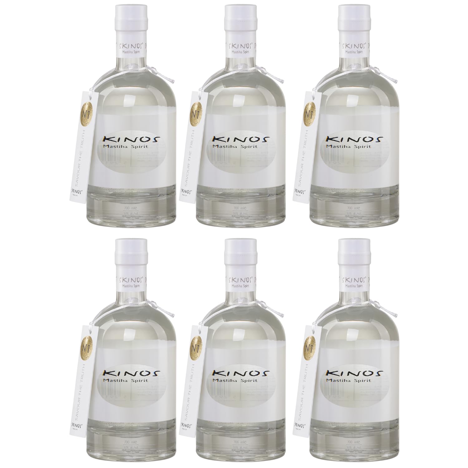 Skinos Mastiha Spirit Likör 6x 0,7l Flasche | Nr. 1 griechischer Liköre | Destillerie D&S | 30% Vol. | +20ml Jassas Olivenöl