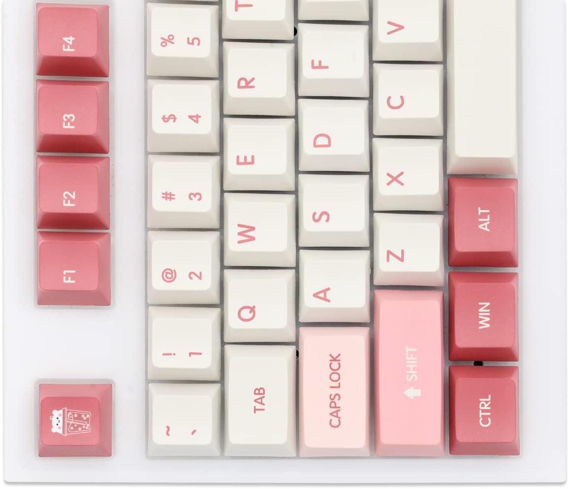 KPREPUBLIC GKs Cherry Profile Summer Peach Dye Sub Keycap Set Thick PBT for Keyboard 87 tkl 104 ansi xd64 bm60 xd68 xd84 BM87 BM65 Pink