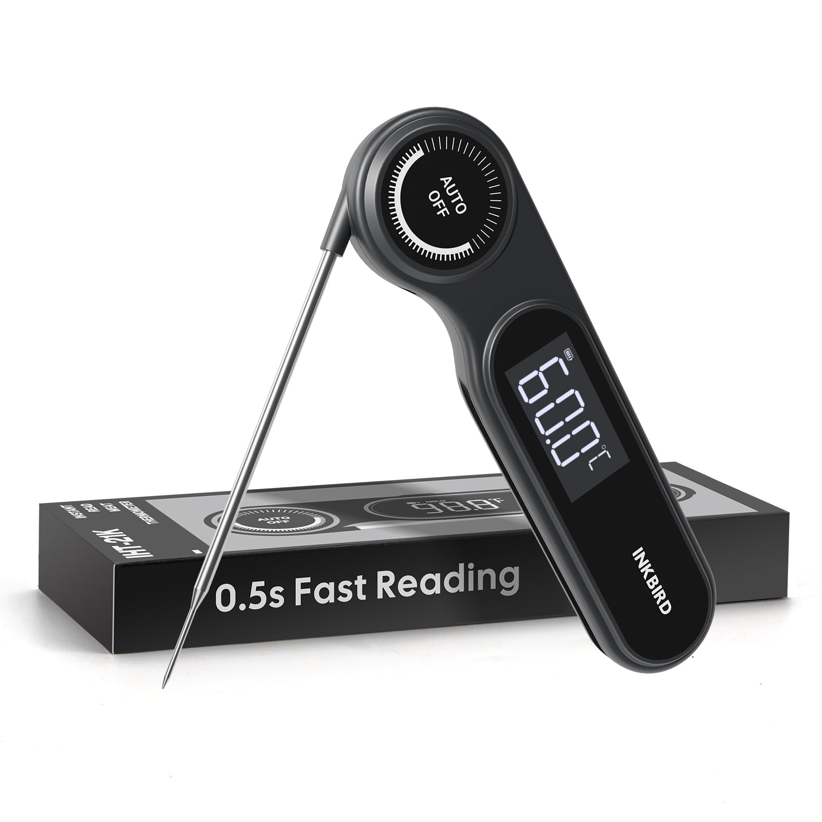 INKBIRD Instant Read Meat Thermometer IHT-21K, 0.5 Sec Fast Reading, Super Accurate Detection, IP65...