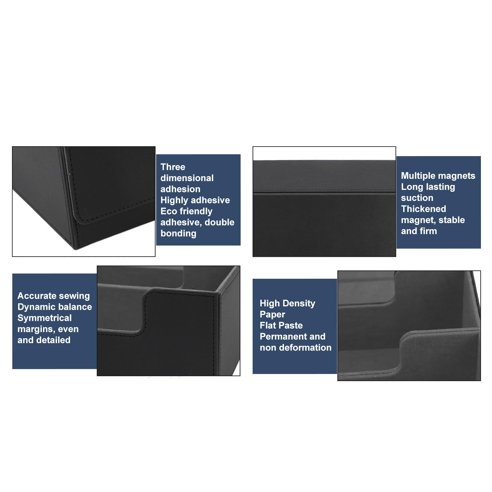 Boîte de Rangement pour Cartes, pour Plus de 550 Cartes de Jeu (BLACK)