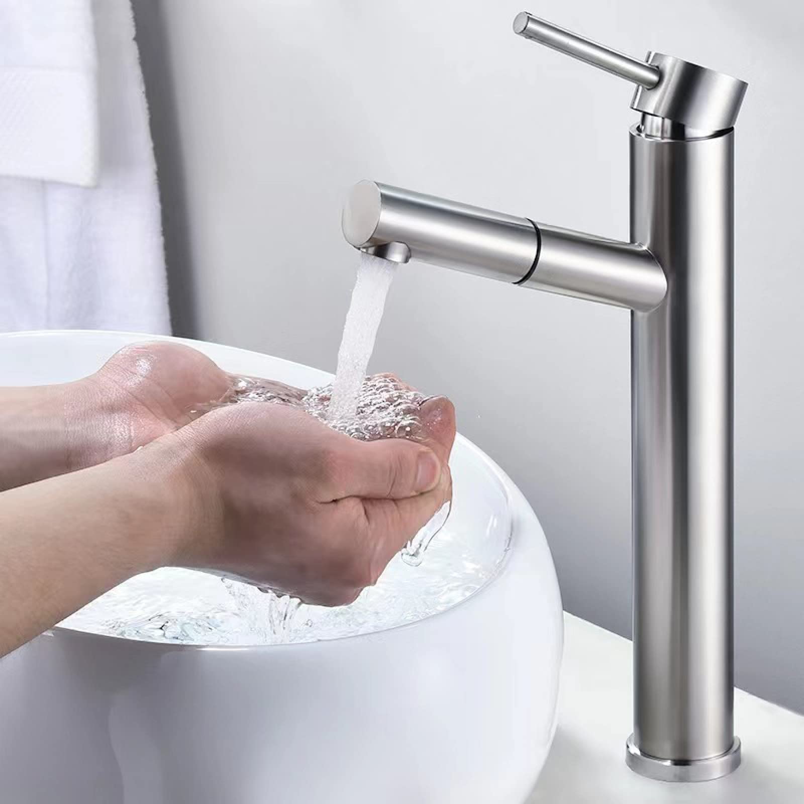 Rubinetto del bagno Rubinetto per lavabo girevole a 360°, Miscelatore