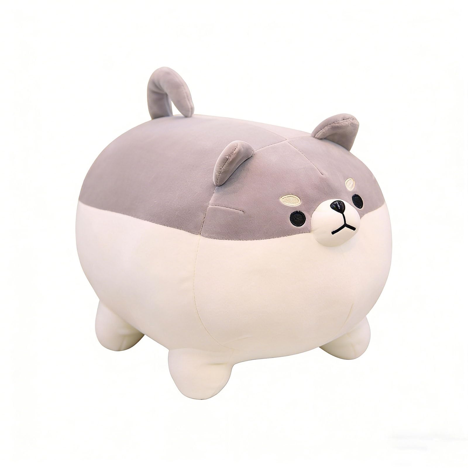Peluche, Cuscino in peluche Shiba Inu, cuscino in, giocattolo animali(Grey,50CM)