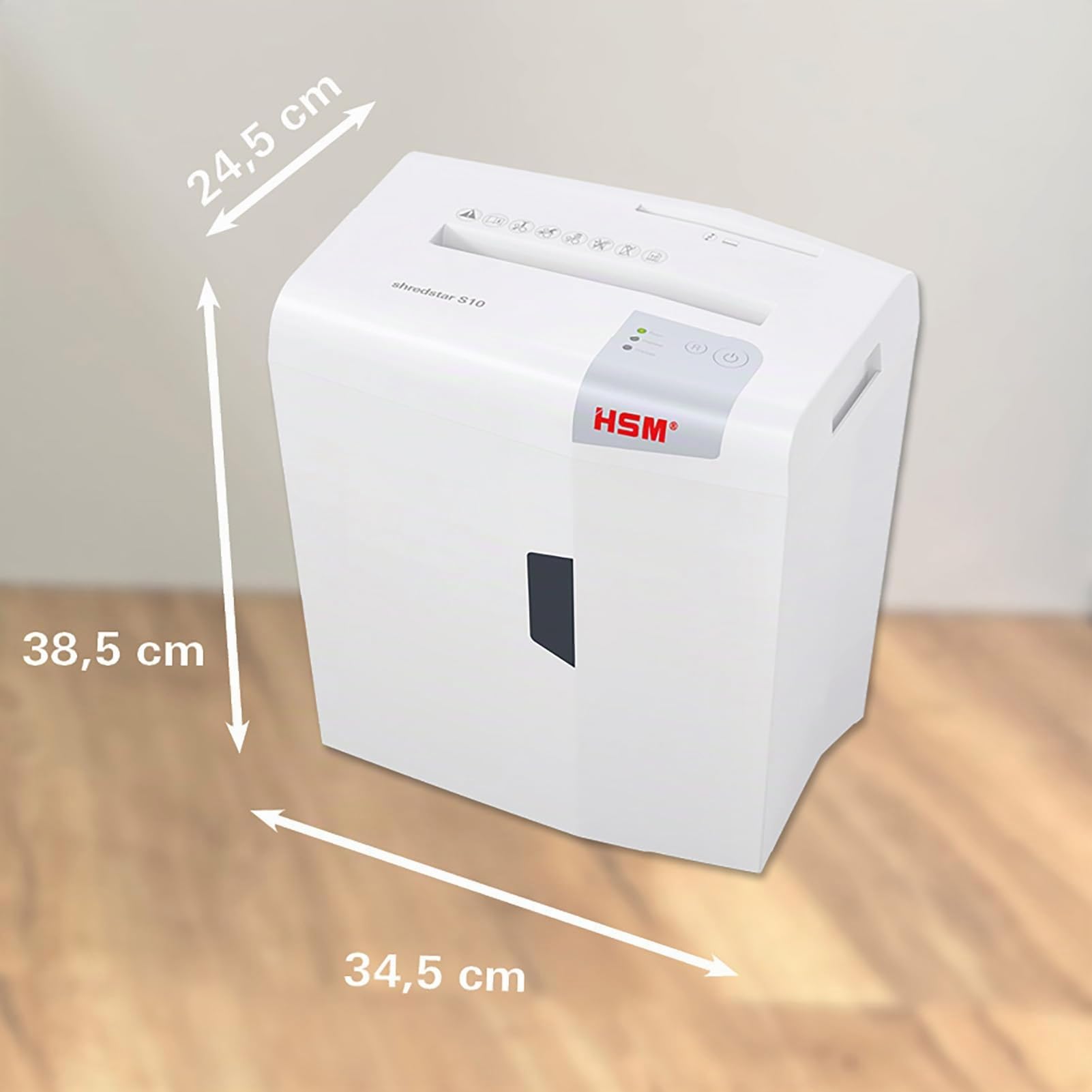 HSM Shredstar S10 - Destructora de documentos, 6 mm, color blanco plata