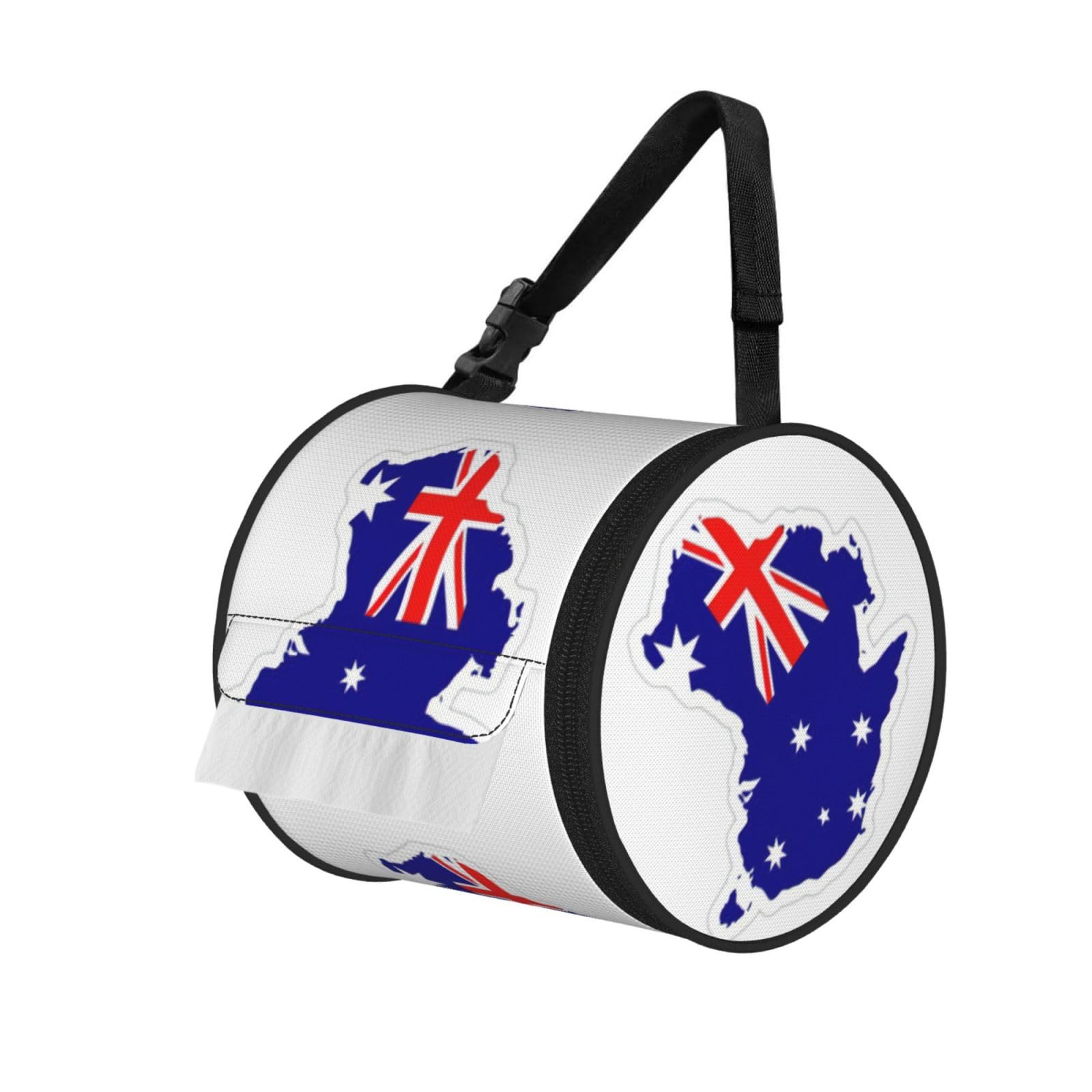 Australian Flag Map Print Fashion Tissues Organizer Box, Hanging Tissue Holder For Purse Coins For Car Office Daily Outing
