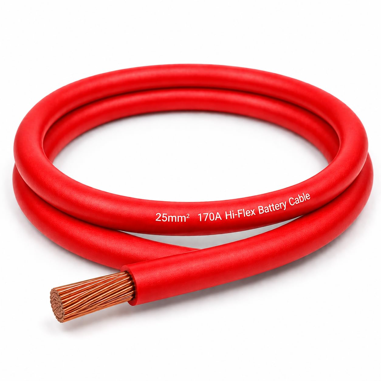 MKGT 170A Hi-Flex Battery Cable – 25mm2 3 Gauge Pure Copper Single Core PVC Welding Wire for 12V & 24V Automotive, Campervan, Solar, Inverter & Leisure Battery Systems (Red, 4 Meters)