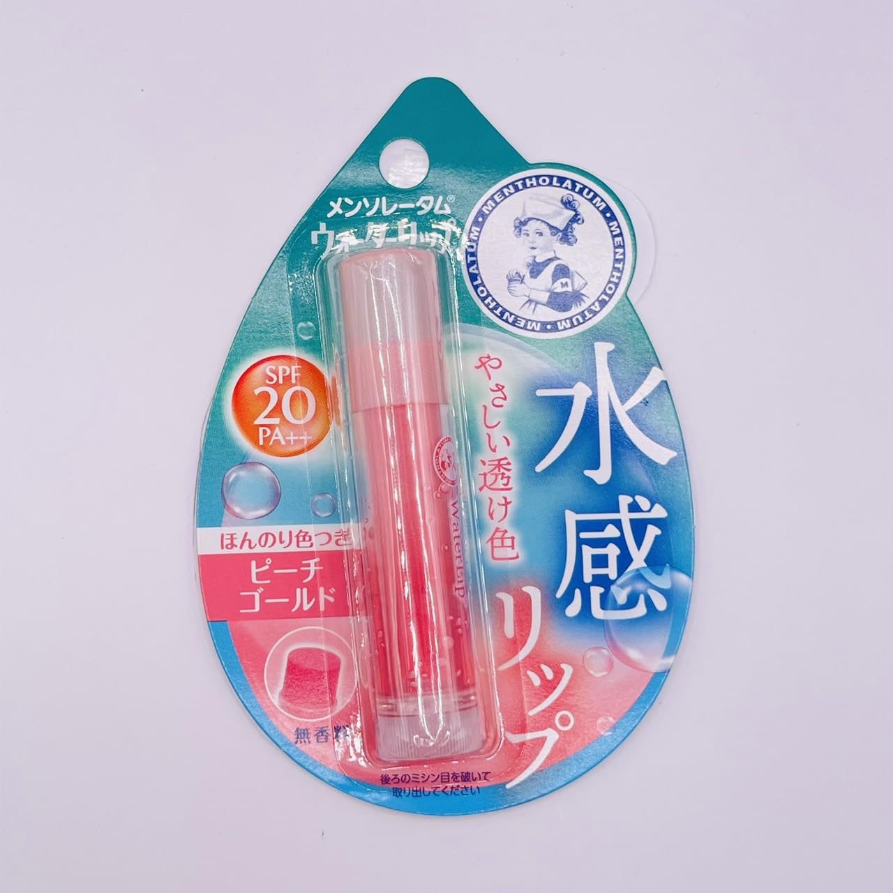 Rohto Mentholatum Water Lip Peach Gold 4.5g - Image 2