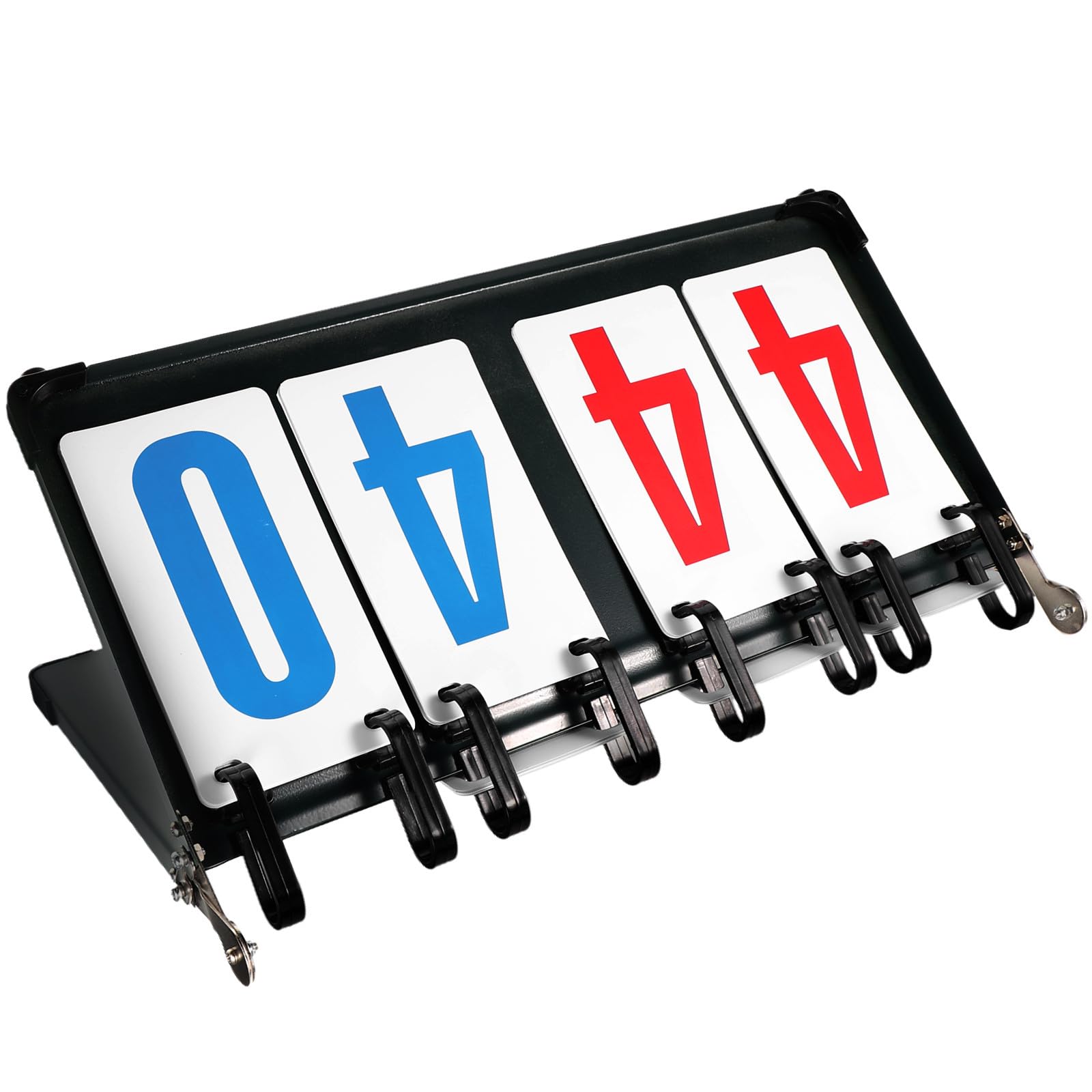 Mehrzweck Basketball Fußball Flip Scoreboard aus Verstärktem Stahlblech mit 4 stelliger Anzeige Tragbare Effiziente und Praktische PVC Anzeigetafel für Basketballspiele