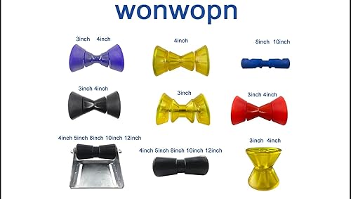 Miniatura 2 de Rodillo de campana de parada de arco de montaje de rodillo de remolque de barco de 3 pulgadas y 4 pulgadas con eje de 12 pulgada Material PVC Color