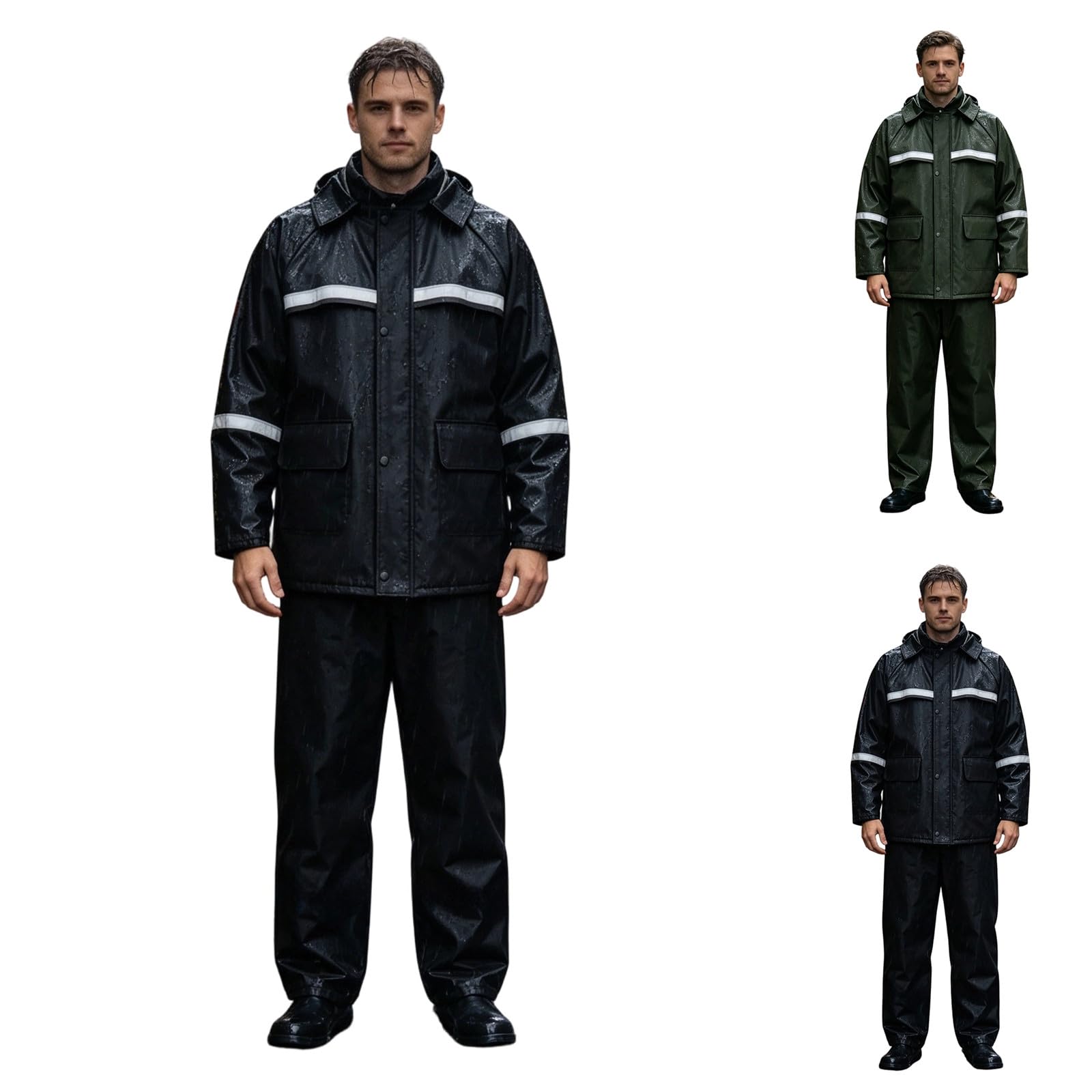Generisch Poncho de lluvia para bicicleta para hombre y mujer, chaqueta cortavientos, chaqueta de bicicleta, transpirable, impermeable, chubasquero ligero, poncho impermeable para senderismo, camping