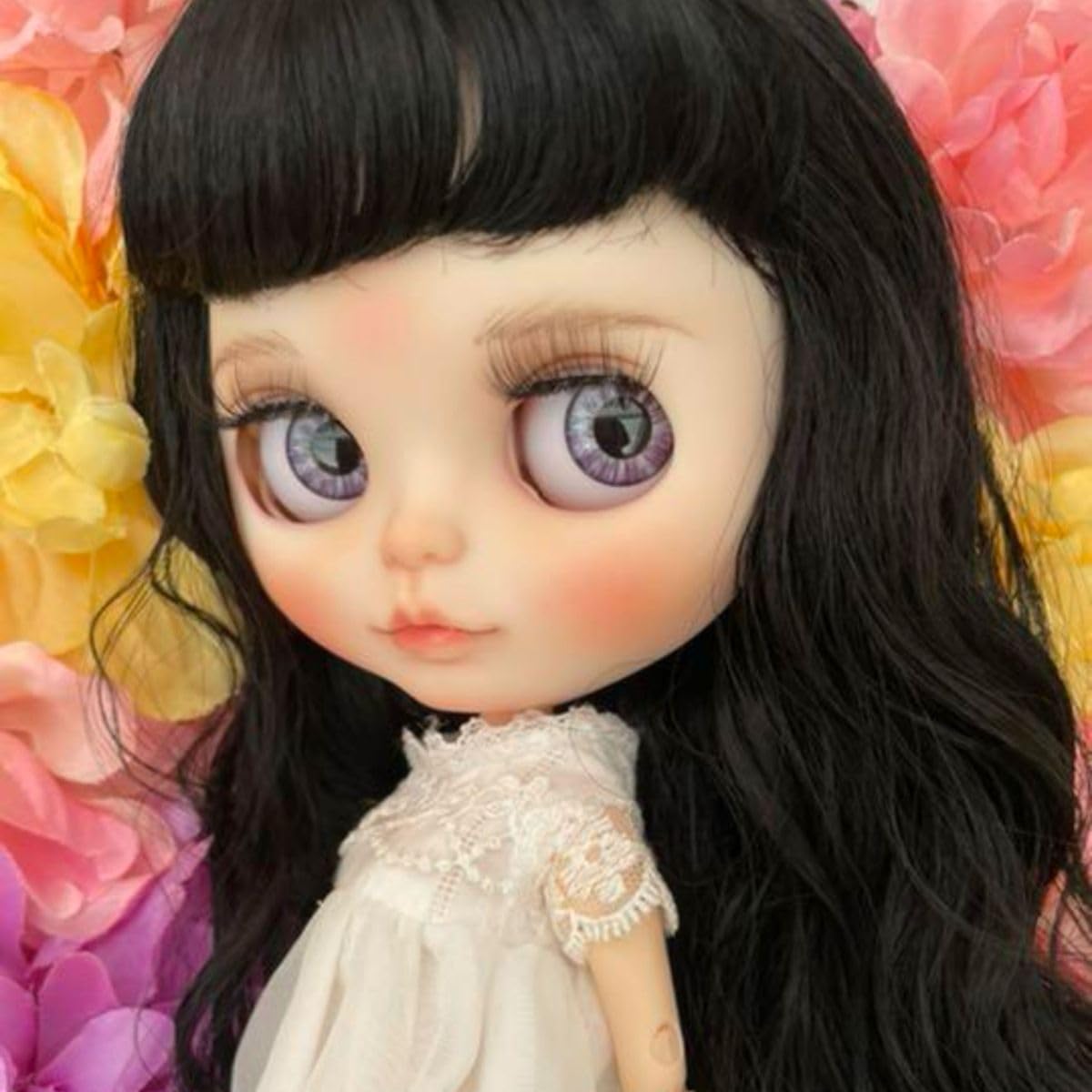 Amazon.co.jp: 作家様カスタムアイシードール icydoll 黒髪 ふわふわ 