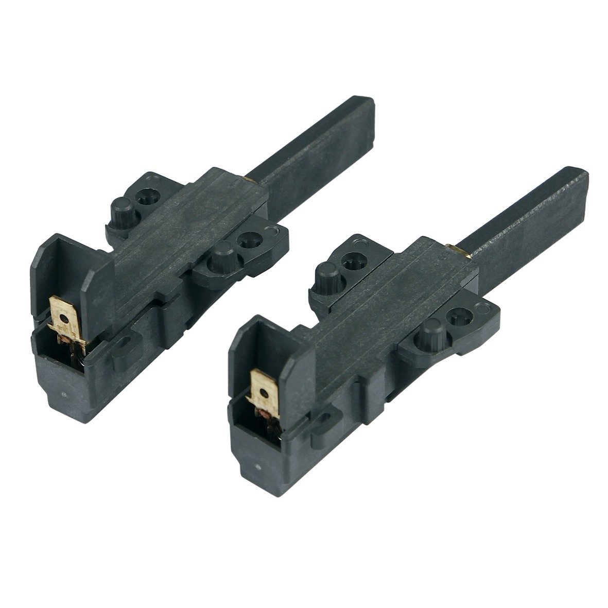 Bosch Siemens 639025 00639025 ORIGINAL Kohle Kohlebürste Motorkohle Kohlestift 2x mit Halter 6,3mmAMP Farbpunkt: Blau + 2x ohne Halter 4,8mmAMP Waschmaschine auch Constructa Koenic