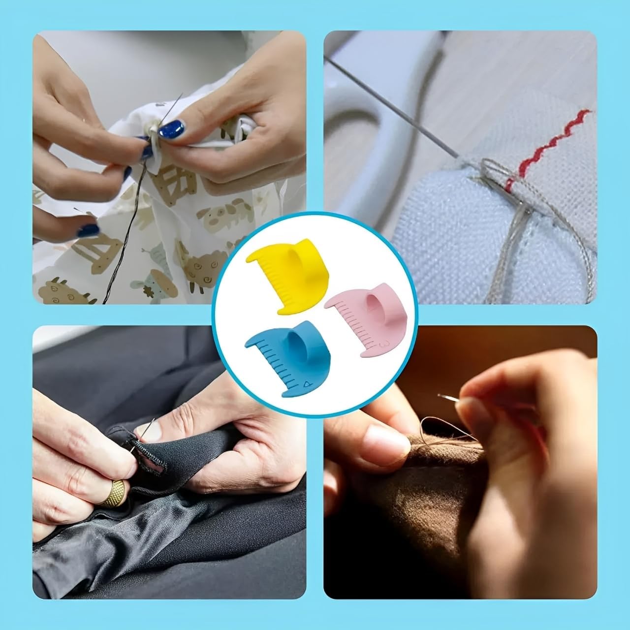 4Pcs Edge Stitch Lock & Sewing Gauge Set - 4mm Seam Ruler for Quilting, Sewing, and Crafting - Ergonomic Measuring Tool for Beginners & Pros