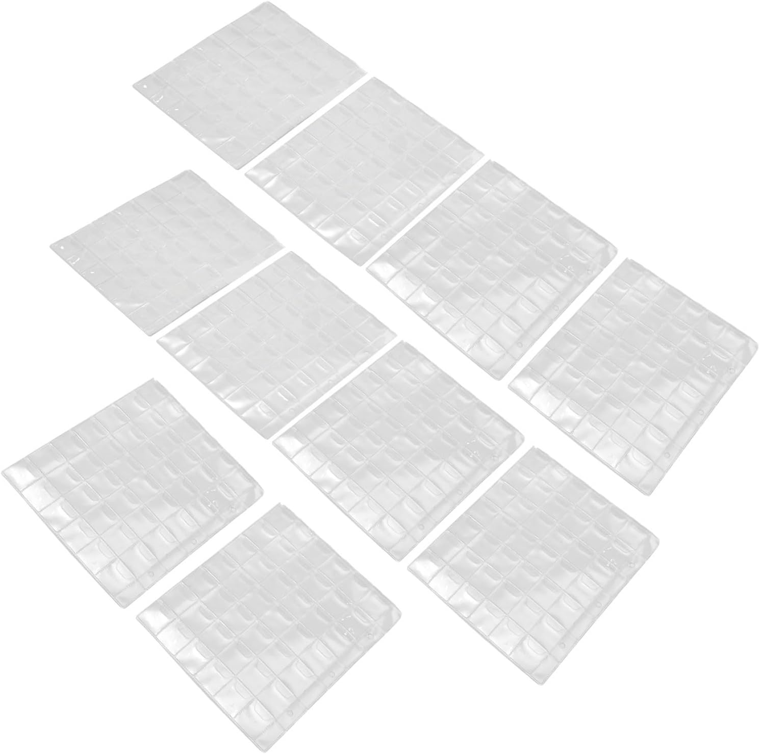 42 Pocket Coin for pages 10 Pack Clear PVC 3 Hole 42 Pocket Coin