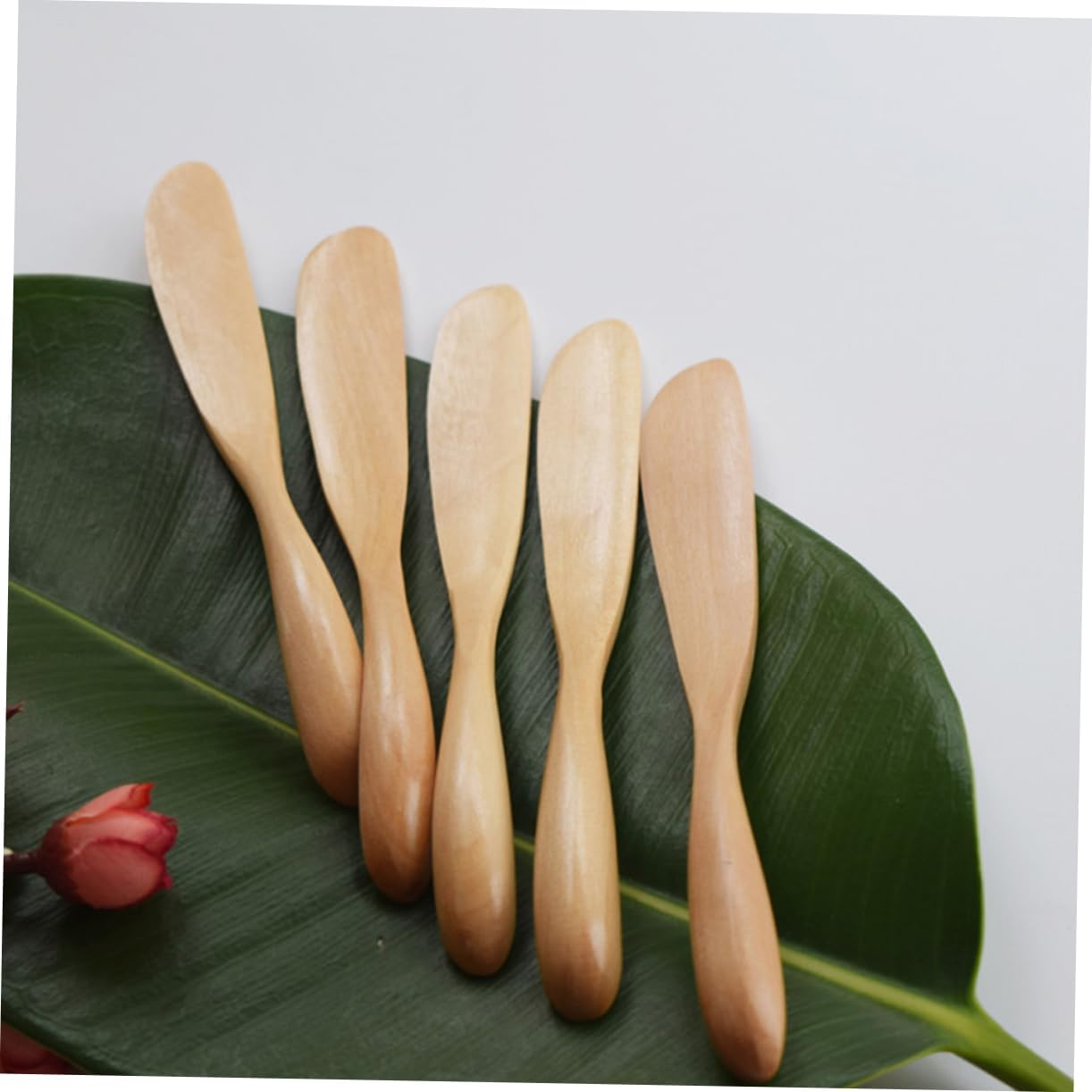 3pcs Natural Wood Butter Knife Cheese Jam Spreaders Baking Tools for Cake Decorations