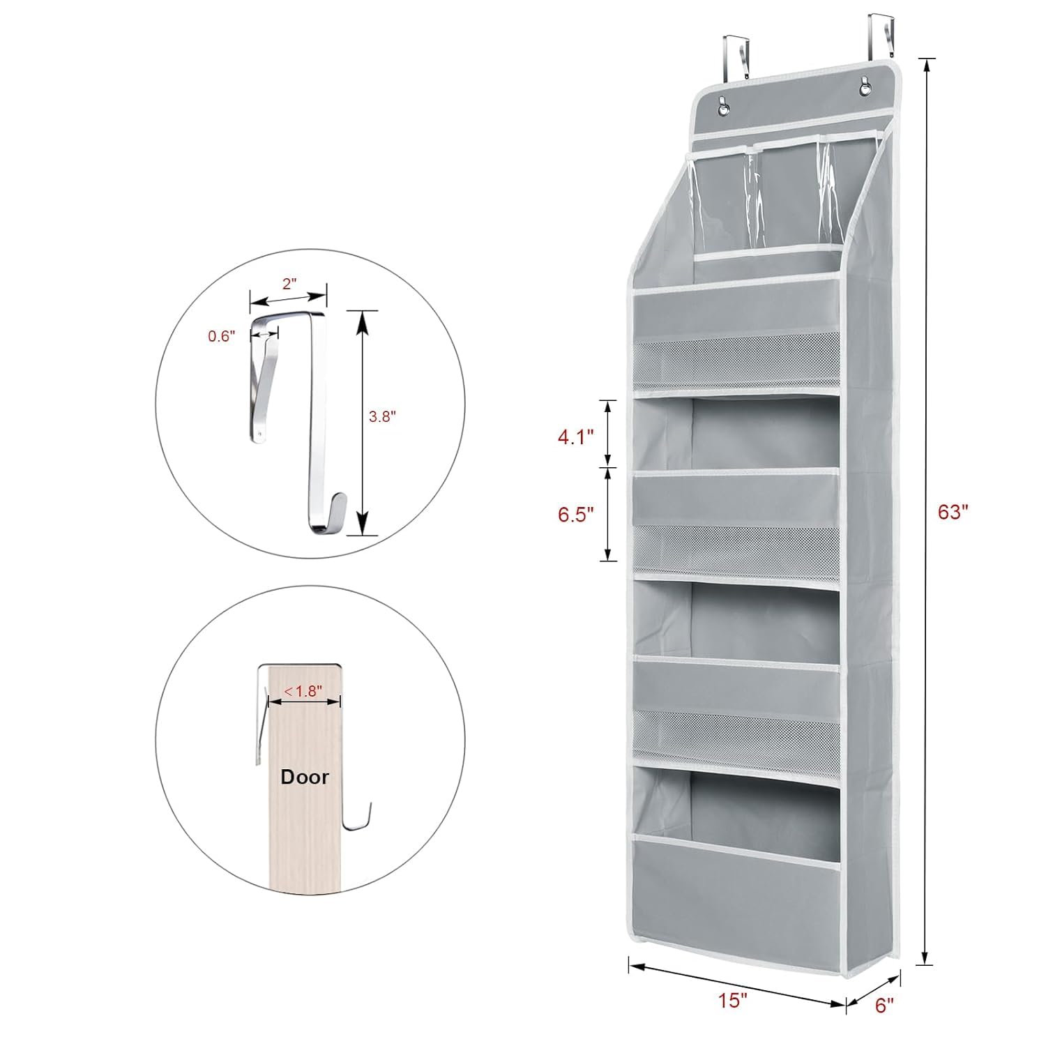 MAPPLE CREATION 4 Tiers Storage Rack Door Back Hanging Rack, Hole-free Storage Rack, Household Items Storage Hanging Basket, Snack Spice Storage Rack, Storage And Organization For Kitchen, Bathroom 1