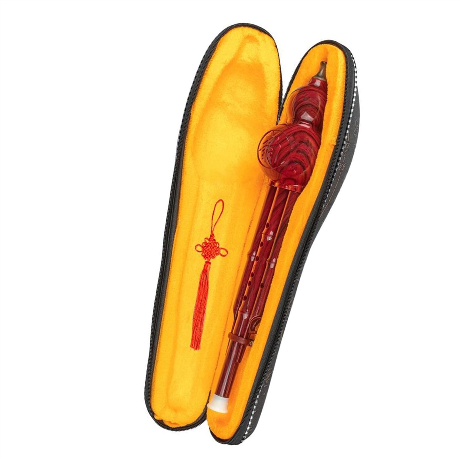 Instrumento Étnico Chino C Key Hulusi Calabaza Cucurbitáceas 2 Tonos Tubos De Resina Instrumento De Viento Con Estuche Hulusi Profesional