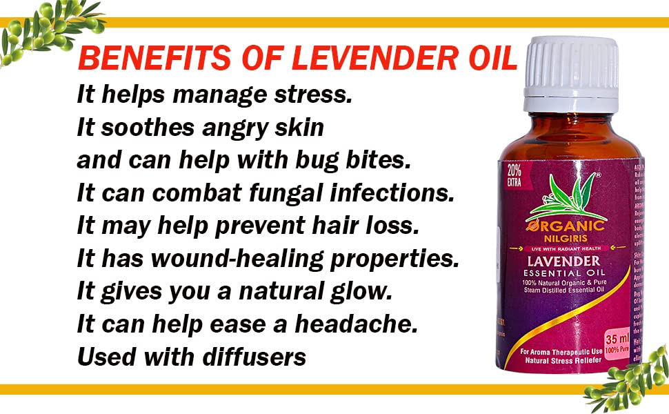 ORGANIC NILGIRIS - Live with Radiant Heath Lavender Oil - 100% Pure & Natural Undiluted essential oils for soap making, Oil for home fragrance,... - Image 3