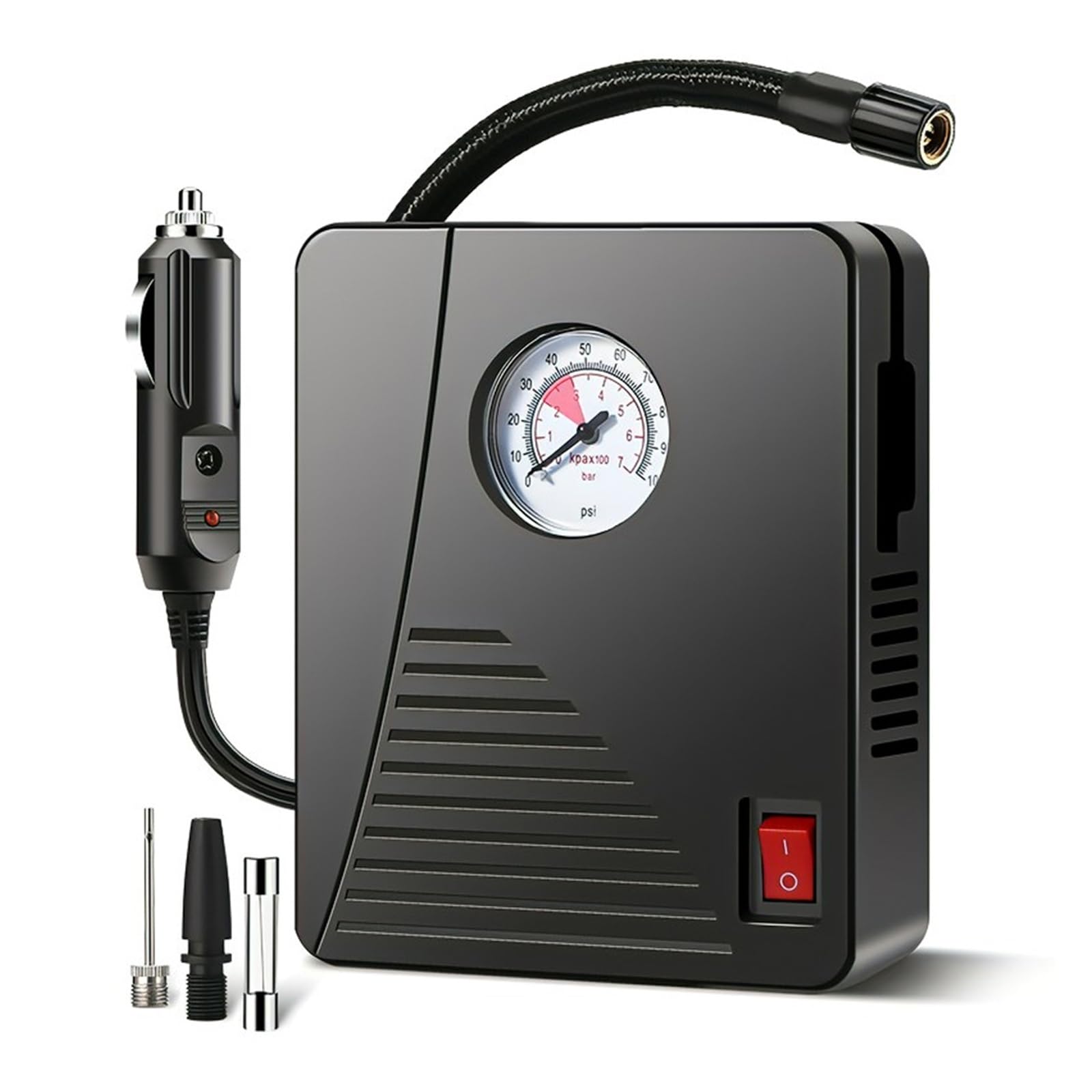 Elektryczna pompka powietrza, 96W Elektryczna Pompa Powietrza Samochodowa Miniaturowa Pompka Do Opon 100PSI 35L/Min Przenośna Kompresor Powietrza