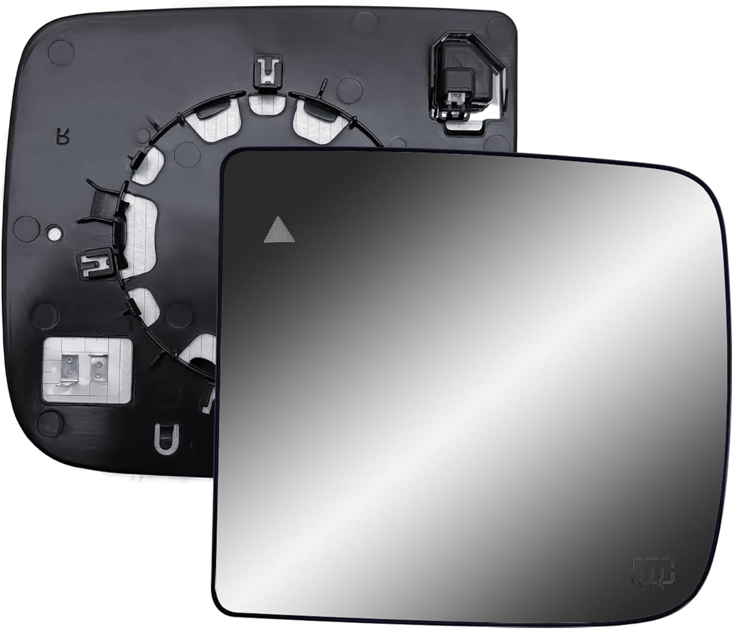 Replacement Driver Left Side Door Towing Mirror Main Big Glass Flat Heated with Back Plate and BLIS for RAM 1500 2500 3500 from 2010 to 2024